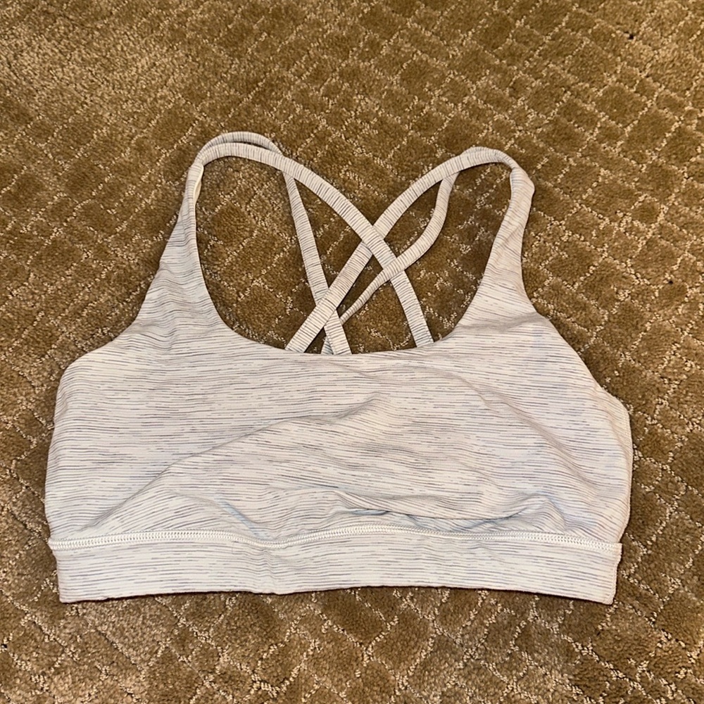 Gray lululemon Energy Ribbed Longline Bra